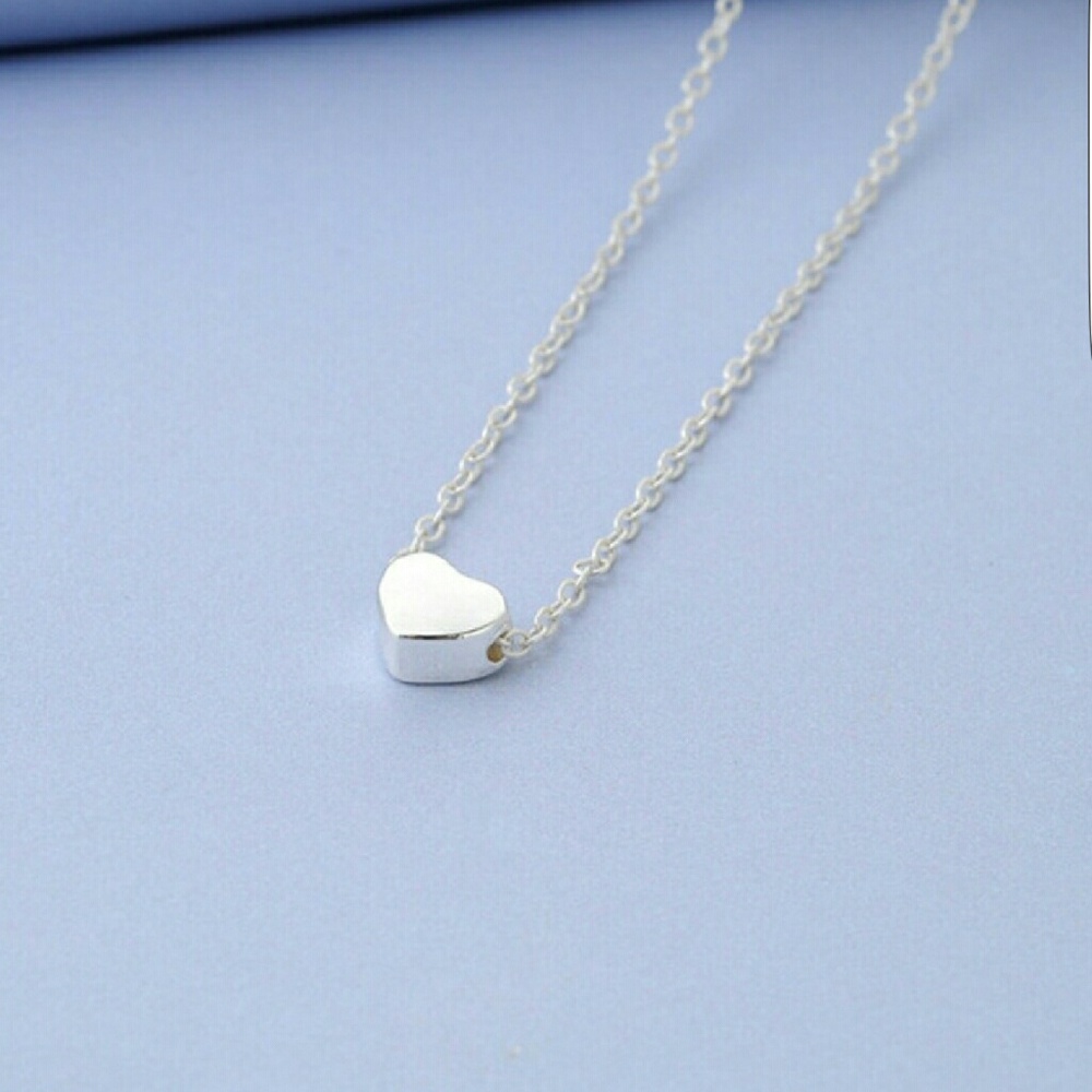 🔥2 FOR $12!🔥Silver Dainty Pendant Heart Necklace
